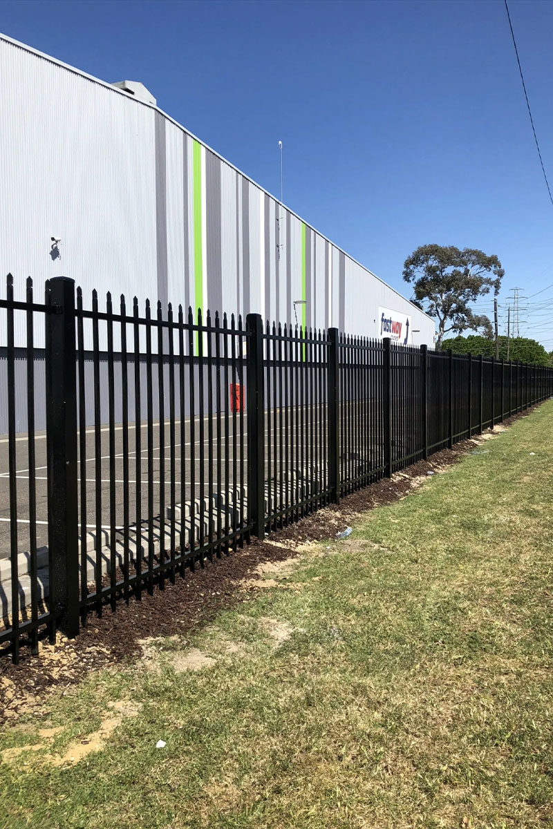 Tubular steel palisade fencing Melbourne