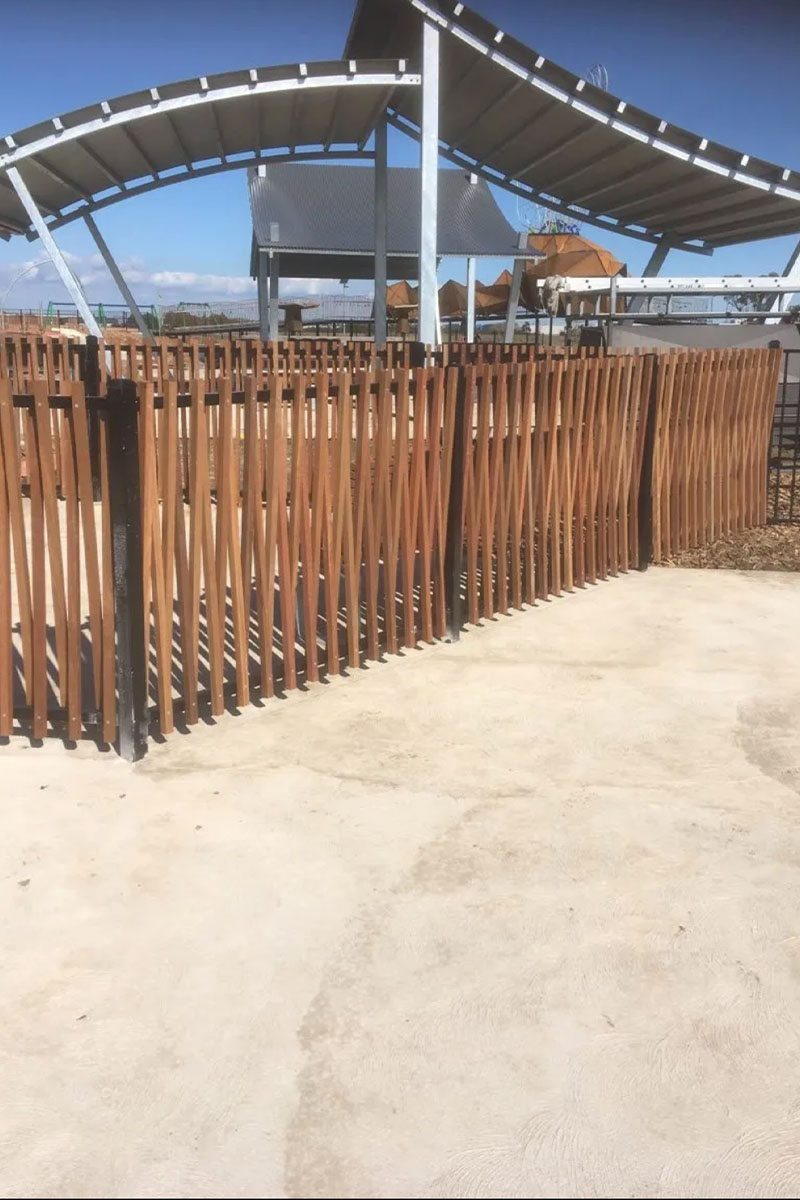 modwood playground fencing Melbourne