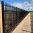 tubular steel palisade fencing footpath