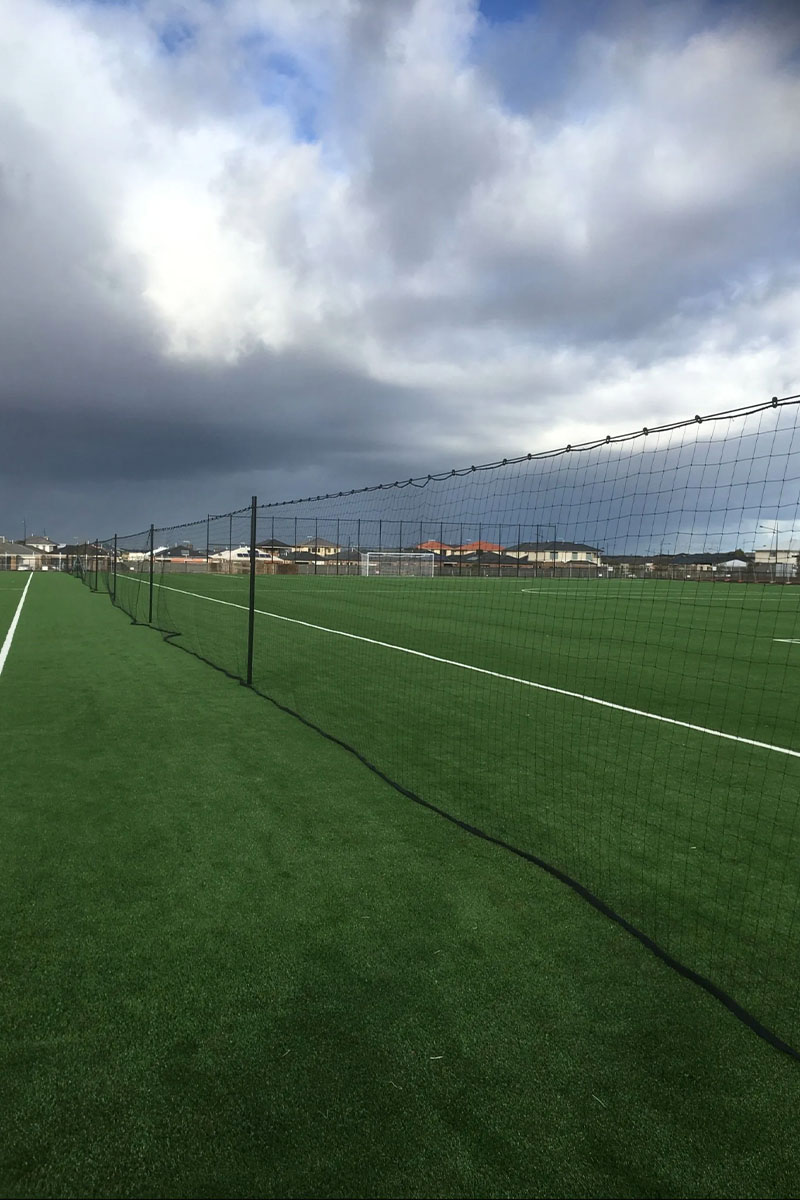 Soccer oval sports fencing Melbourne after photo