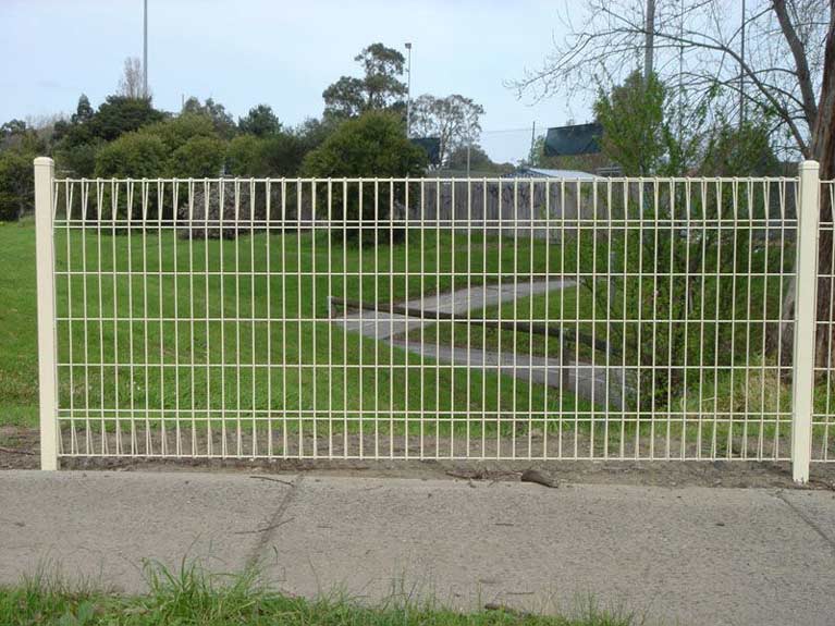 beige welded mesh fencing Melbourne