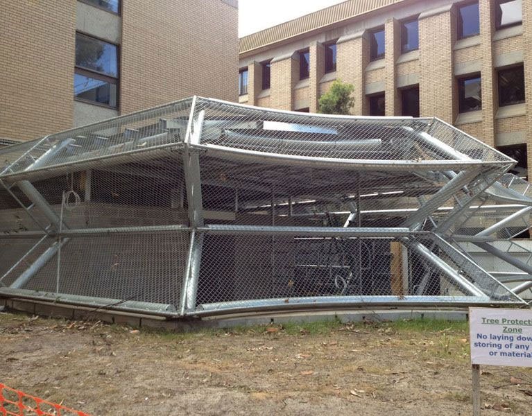 Latrobe university security fence Melbourne