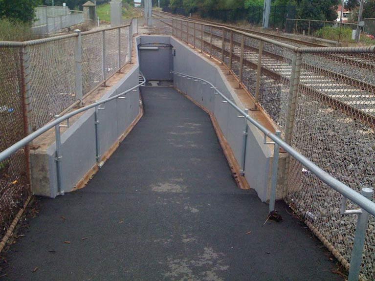 train station underground safety barrier Melbourne