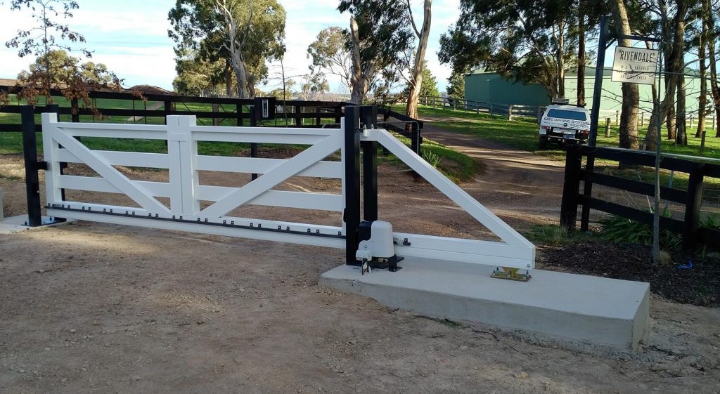 wooden automatic gate