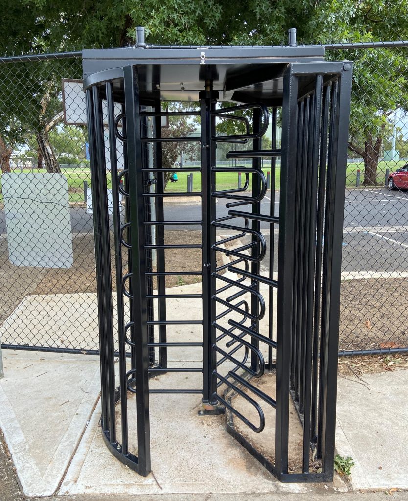 black steel turnstile