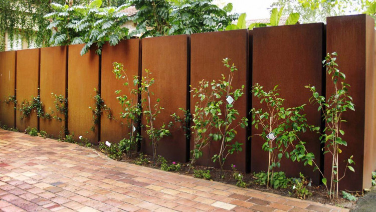 melbourne corten steel fence