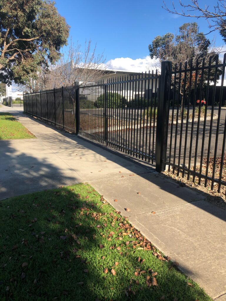 tubular metal fence